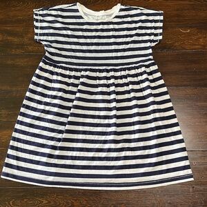 Old Navy blue and white striped 100% cotton dress
